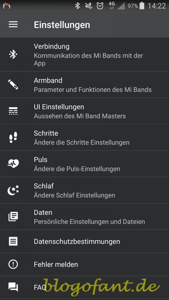Mi Band Master  Ajustes de mi banda