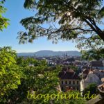 Ausblick auf die westliche Innenstadt von Graz mit Kunsthaus