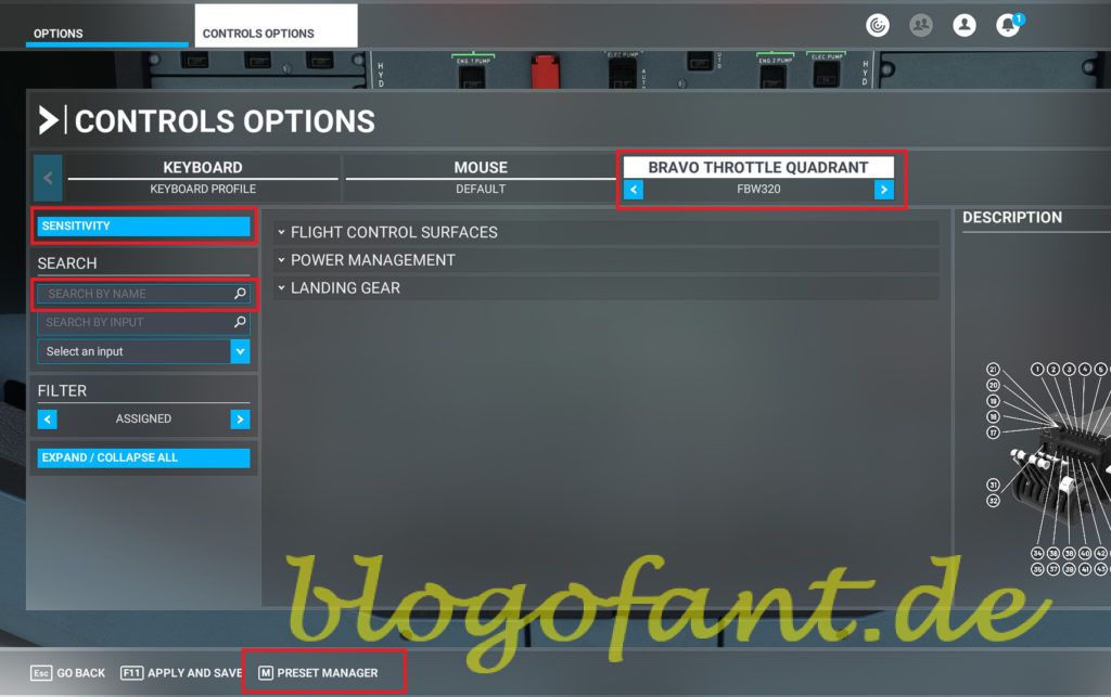 MSFS Settings Marked