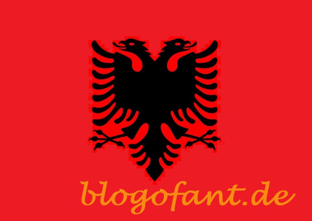 Flagge Albanien, Flag Albania, Alles Gute zum Geburtstag auf Albanisch, Buon compleanno in albanese