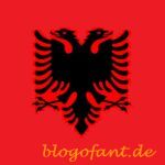 Flagge Albanien, Flag Albania, Alles Gute zum Geburtstag auf Albanisch